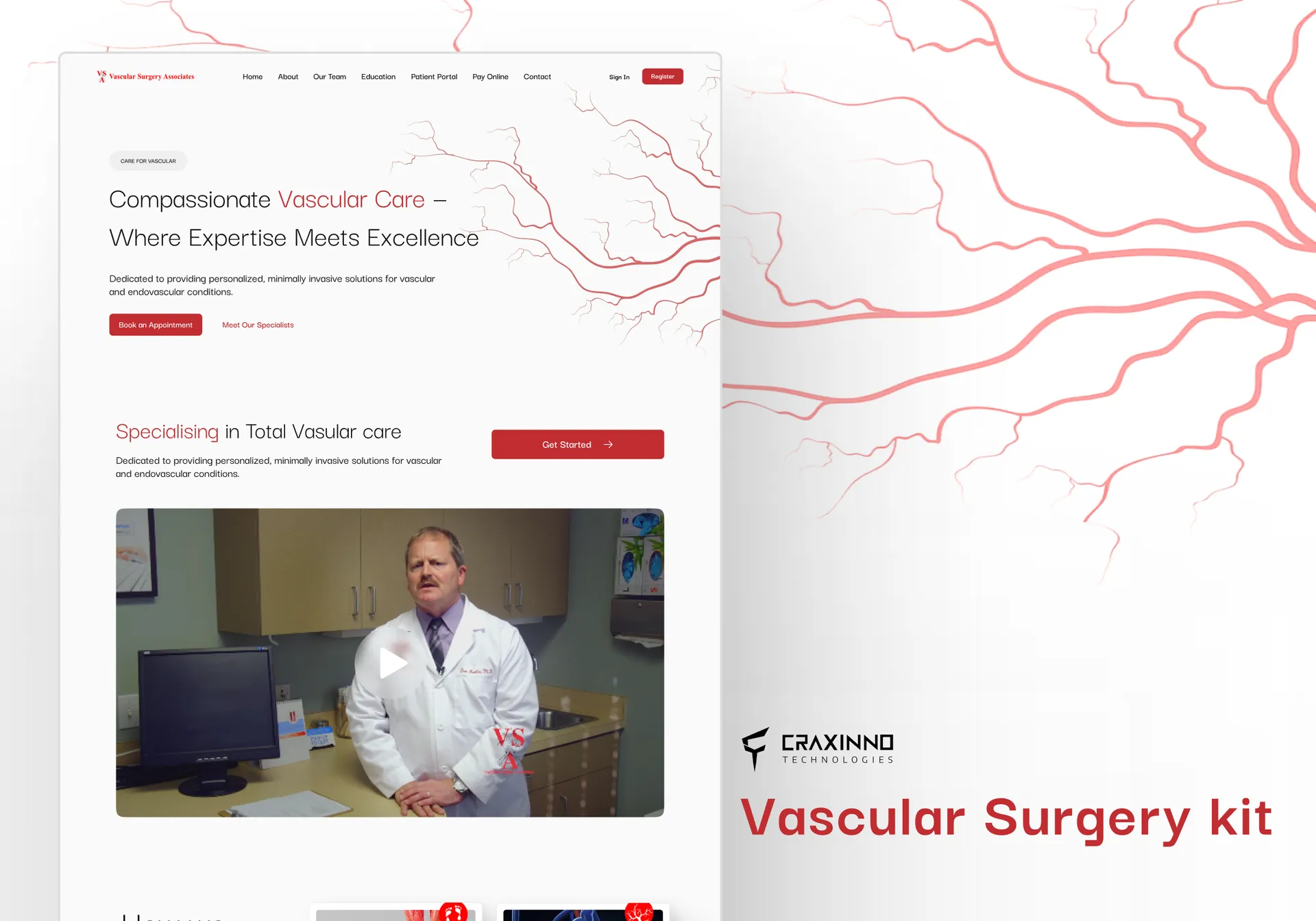 Vascular Surgery Associates — Healthcare Website Design
